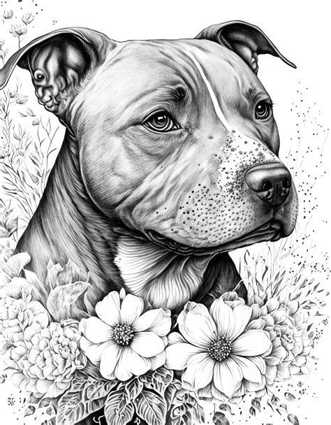 Printable Pitbull Coloring Pages