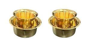 M&V CRAFT PURE BRASS LESAR COFFEE DABRA SET, Traditional Kumbakonam ...