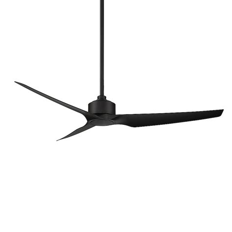 WAC Lighting Stella 60-in Matte Black with Matte Black Blades Uncovered ...