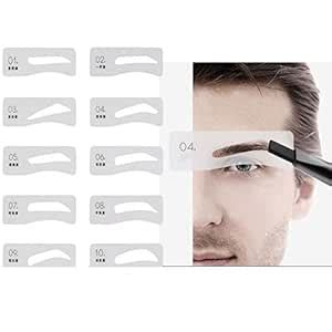 Buy Laqol 10 PCS Men's Eyebrow Stencils - Different Eyebrow Shape ...