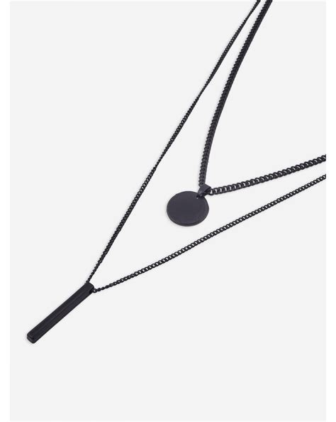 The Bro Code Black Layered Necklace For Men – toniq-fashion