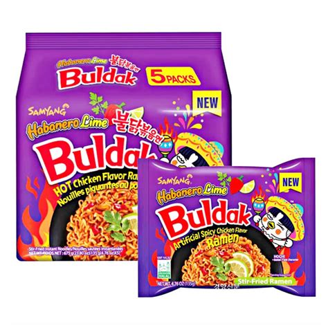 Samyang Buldak Habanero Lime Hot Chicken Flavor Instant Ramen Noodles ...