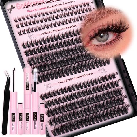 Goddvenus Lash Extension Kit Wispy Lash Clusters Kit Natural C Curl ...