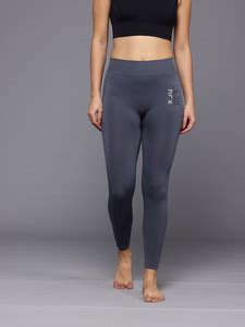HRX by Hrithik Roshan Solid Women Grey Tights - Buy HRX by Hrithik ...