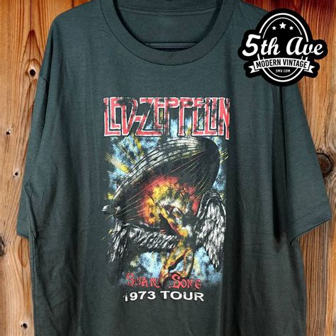 Led Zeppelin Swan Song U.S. Tour 1973 - New Vintage Band T shirt ...