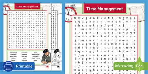 Time Management Word Search (teacher made) - Twinkl