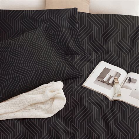Cocoa Waves, 100% Satin Double Bedsheet 300 TC with 2 Pillow Cover ...