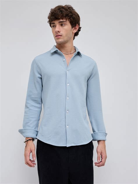 Arctic Blue Premium Horizon Weave Shirt – Vastrado