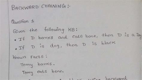 Backward Chaining: Proving Facts with KB in Logic (CS101) - Studocu