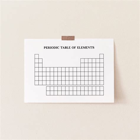 Blank Periodic Table of Elements Printable, Periodic Table ...