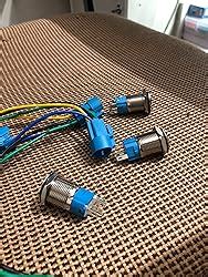 RDR Stainless Steel 12 mm 5V Latching on/off Push Button Switch (Blue ...