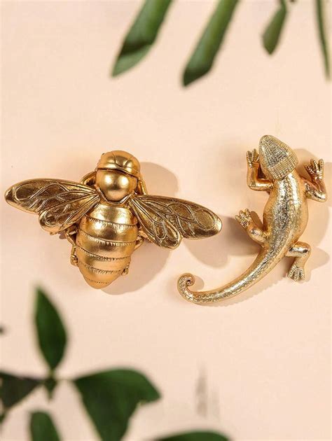 1pc Creative & Unique Gold Bee Shaped Wall Decoration Craft, Handmade ...