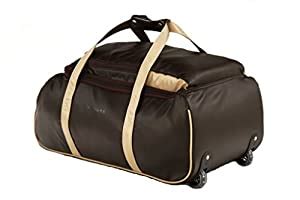 MBOSS Brown Faux Leather Duffel Tote Gym Travel Bag TB 043 : Amazon.in ...