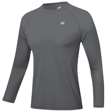 Men's Long Sleeve Swim Shirts Rash Guard Shirts UPF 50+ Sun Protection ...