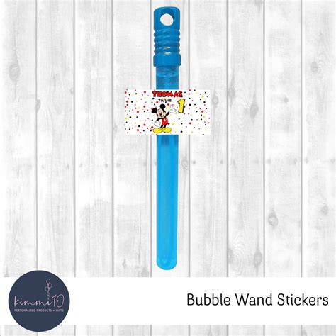 Bubble Wand Stickers - Mickey Mouse - Kimmi.10 Personalised Products ...
