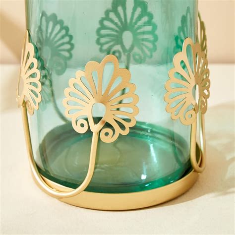 Buy Rylee Ignus Glass Motif Vase from Home Centre at just INR 1199.0