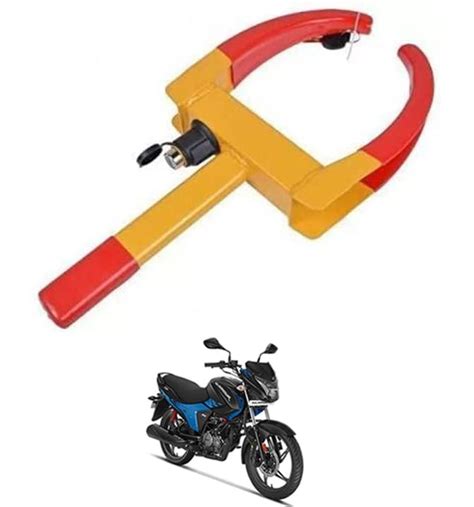 AYW Heavy Duty/Anti-Theft Wheel Lock Security Clamp For TVS-Scooty-Pep ...