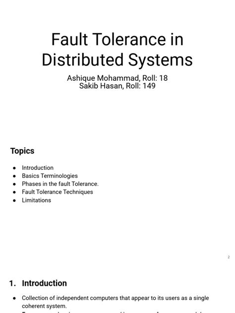 Image result for Fault Tolerance in Distributed Systems