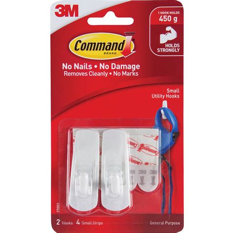 3m Command Small Hooks White 2 pack | Woolworths