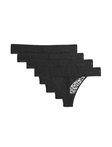 Buy 4pk All Over Lace Thongs at Marks & Spencer