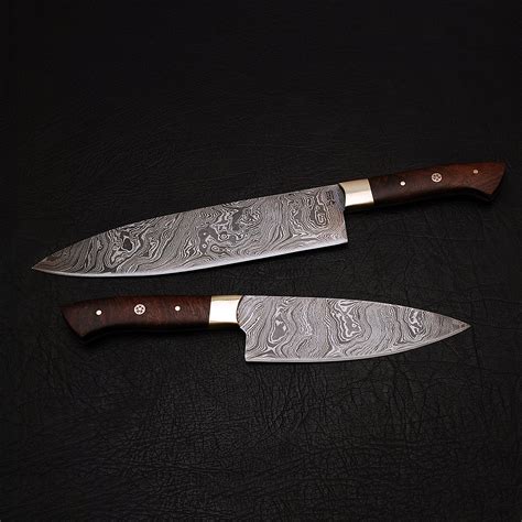 Damascus Chef Knife Set // 2 Piece // 9181 - Black Forge Knives - Touch ...