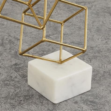 Buy Eternity Cube Gold Metal Table Accent from Home Centre at just INR ...