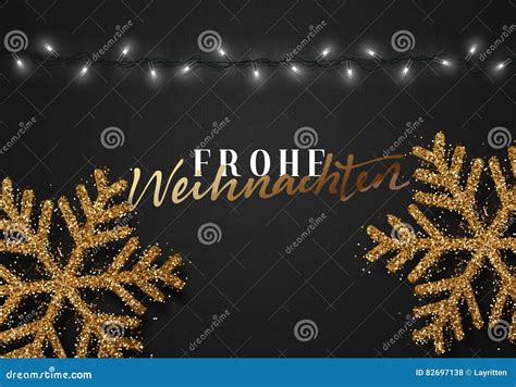 Merry Christmas. German Inscription. Frohe Weihnachten Stock Vector ...