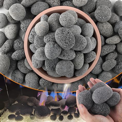 Amazon.com: CJGQ 18 Lb Lava Rocks for Fire Pit,2"-3" Natural Pebbles ...