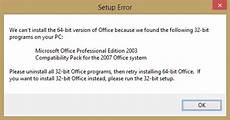 unable to install office 2013 ms office fix quot setup error we can t install the 64 bit unable to install office 2013 ms office fix quot setup error we can t install the 64 bit