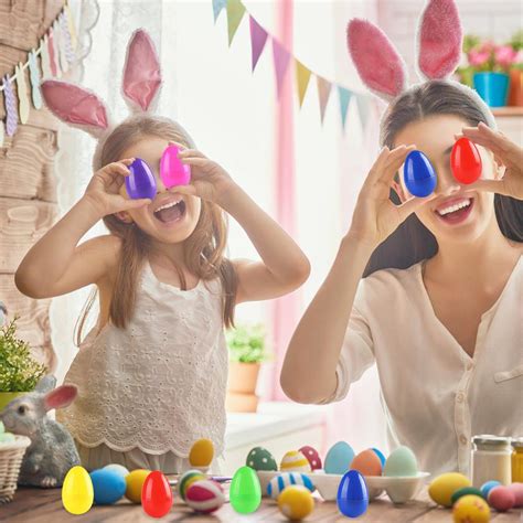 Buy 12PCS Colorful Easter Eggs Fillable Easter Eggs Crafts Basket ...