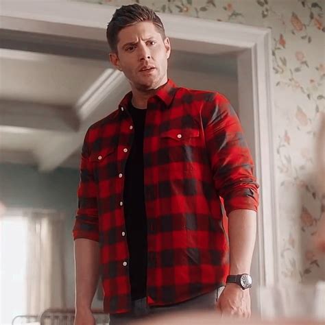 Pin by CharlyneBlake on Jensen/Dean ️ | Red and black shirt, Flannel ...