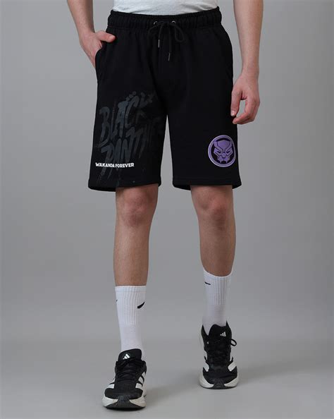 Black Panther Printed Regular Fit Shorts For Men – Free Authority