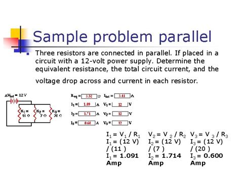 Parallel Circuit Sample Problems - Circuit Diagram