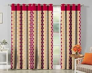 Buy SOUMYA Floral Printed Cotton Curtain, 1 pc Long Door Curtain Online ...