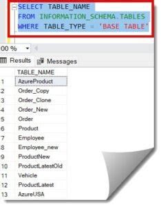 Image result for SQL Server Search for a Table Name