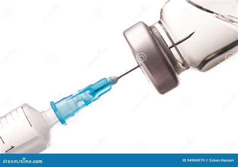 Syringe, Needle and Medicine Vial. Stock Image - Image of glass ...