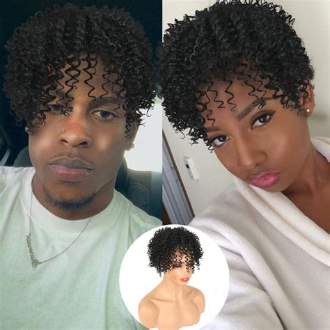 Buy Afro Curly Hair Toppers Synthetic Hair Pieces for Black Women, KRSI ...