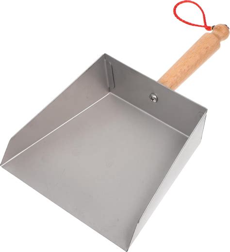 Stainless Steel Dustpan with Wood Handle - Metal Dust Pans Heavy Duty ...