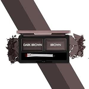 Buy FASHION COLOUR Dual Eyebrow Powder Kit With Spoolie | Powder With ...