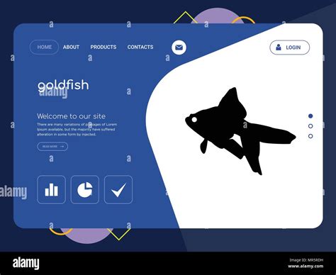 Quality One Page goldfish Website Template Vector Eps, Modern Web ...