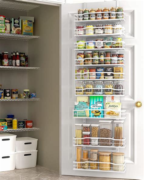 Moforoco White 9-Tier Over The Door Pantry Organizer, Pantry ...