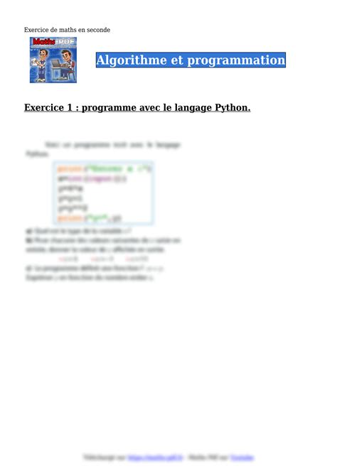 Image result for Algorithme Cours Seconde Python
