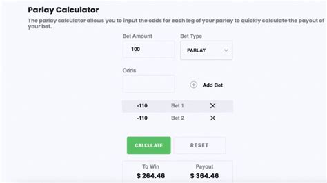 Parlay Calculator With Odds