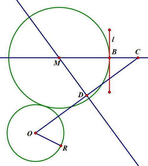 已知一圆和一线，画与圆相切并与线上指定点相切的圆_百度知道