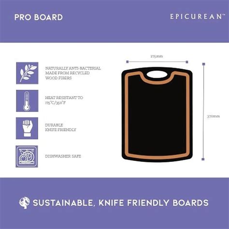 Epicurean Pro Cutting Board with Groove Slate 37x27.5cm