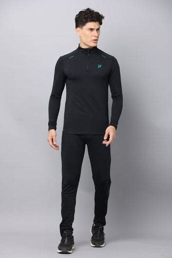 UNISEX BLACK ZIPPER LONG SLEEVE TOP | GREEN LOGO wait – ka53mensclub