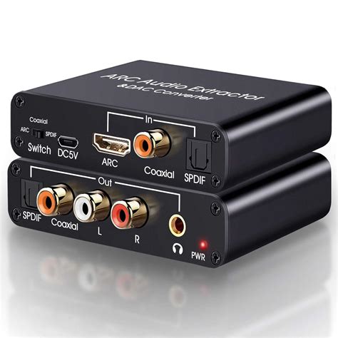 192KHz ARC Audio Extractor DAC Converter, Tendak Digital to Analog ...