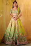 Buy Green Silk, Net Embroidery, Tassels, Gota Patti And Thread Work ...