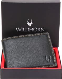 WILDHORN Men Black Genuine Leather Wallet BLACK - Price in India ...