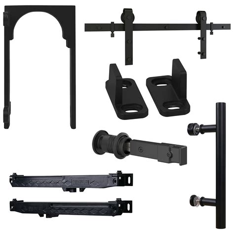 Shop National Hardware Classic 72-in Matte Black Barn Door Kit with ...
